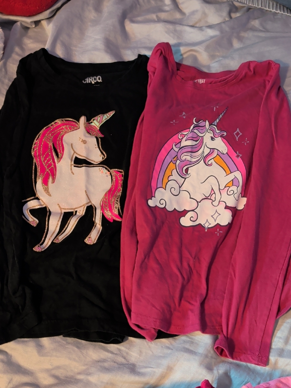 Circo Black & Jumping Beans  Pink Unicorn Long-Sleeve Kids Tops Size 10/12